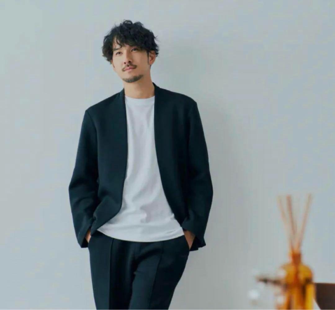 MIGARU ノーカラージャケット　セットアップ　ポロシャツ