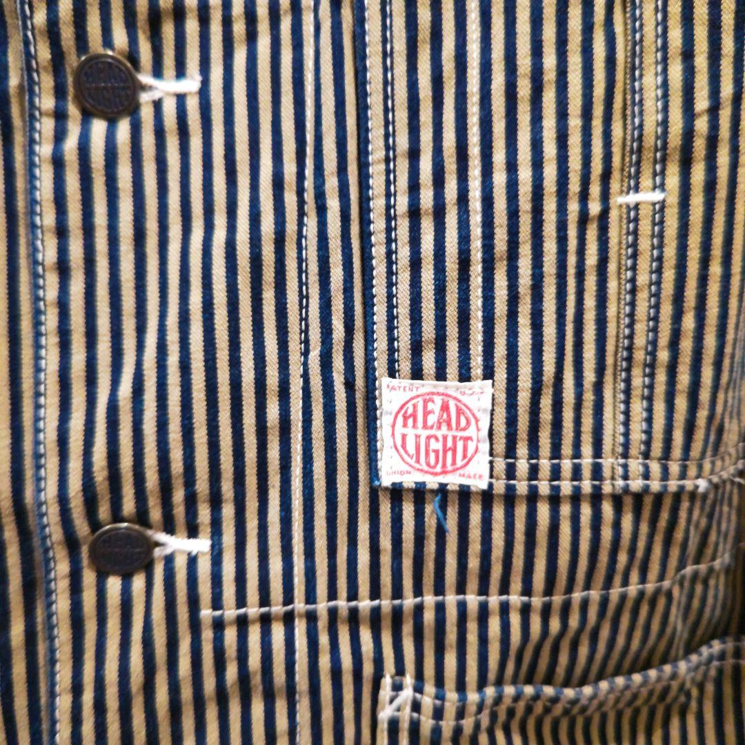 SUGAR CANE ヘッドライト ブラウンヒッコリー カバーオール