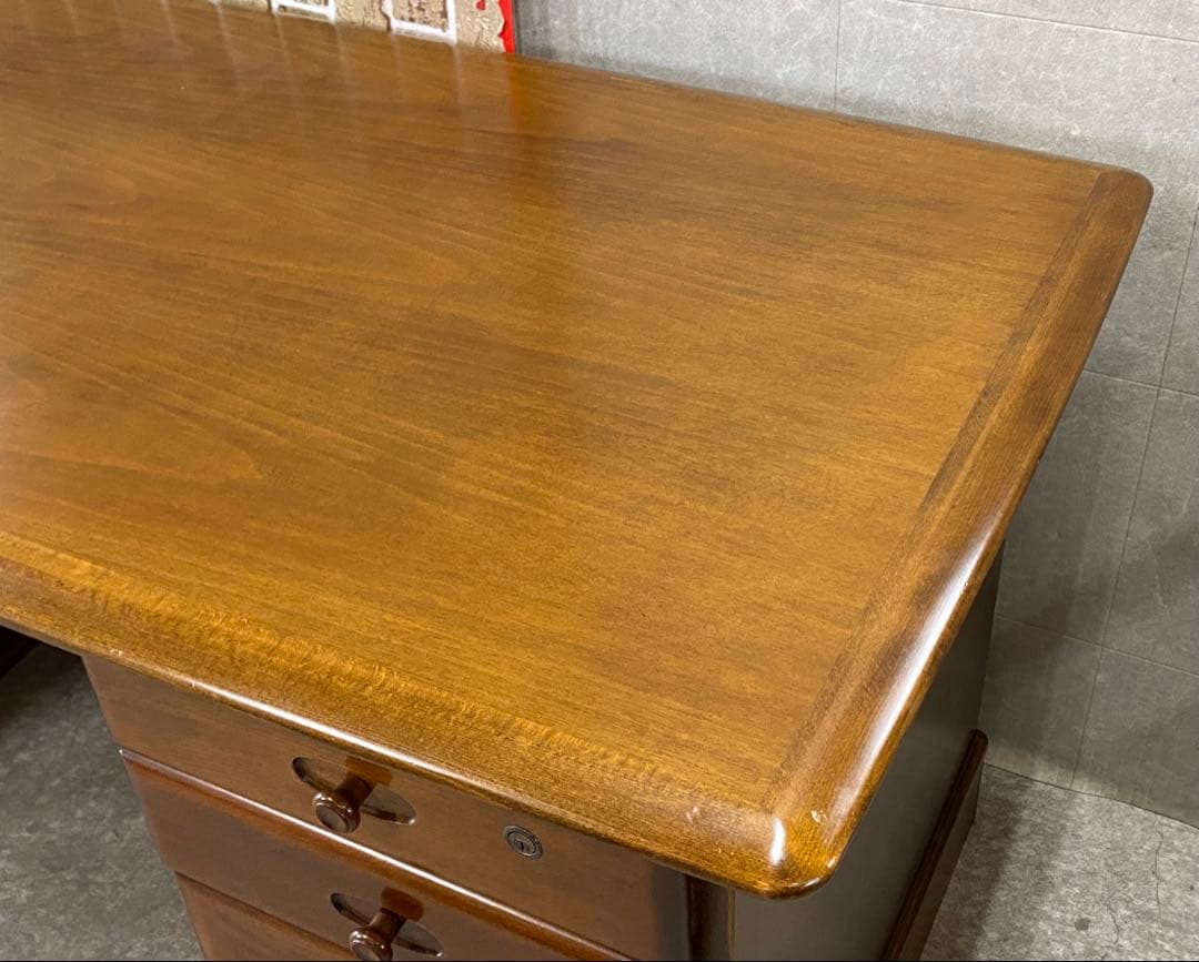 Karimoku カリモク 書斎机 デスク 片袖机 勉強机 木製 ブラウン 札幌