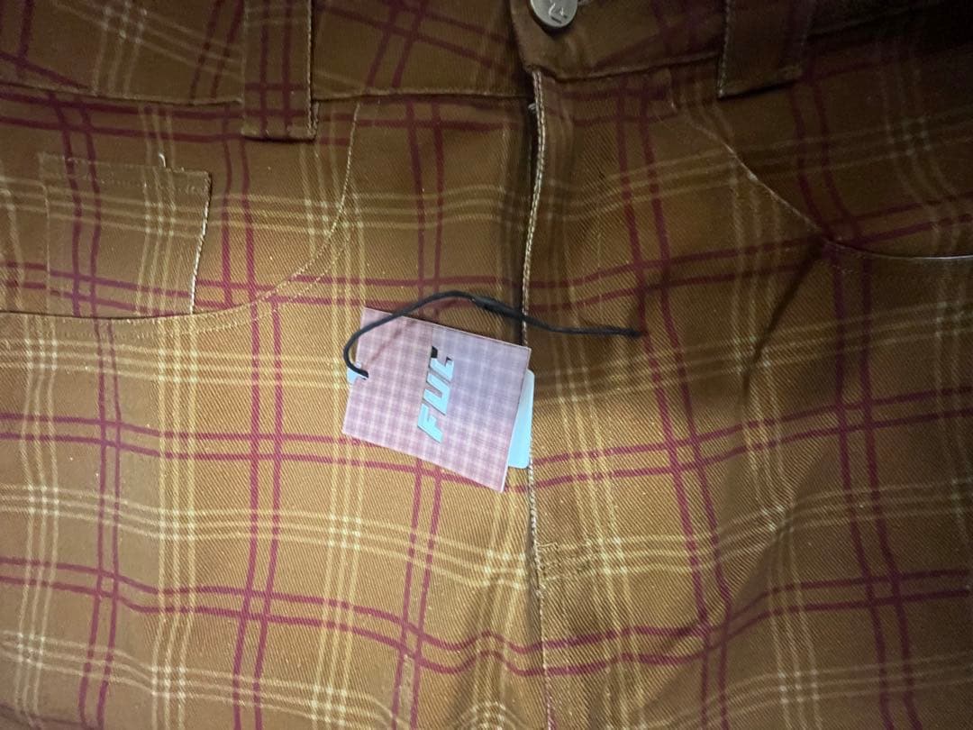 FUC チェック柄ショートパンツ ブラウン系