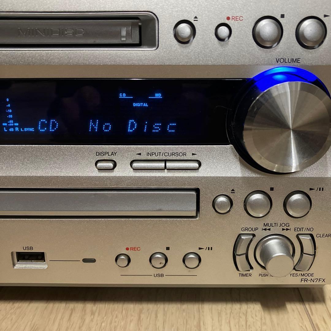 動作確認済　ONKYO X-N7FX MDコンポ　CD・MDプレーヤー