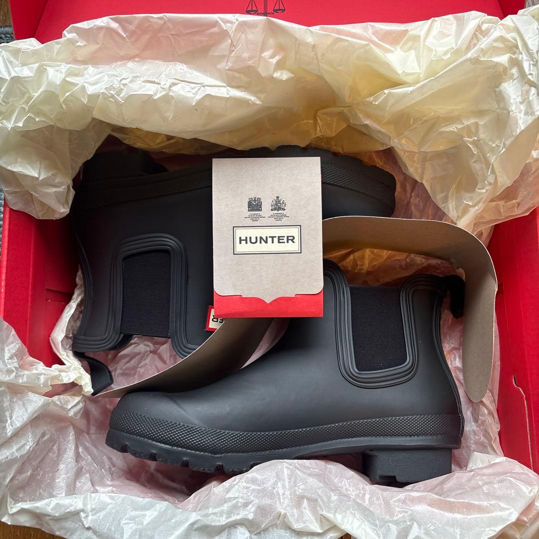 新品未使用　HUNTER ブラック ショートレインブーツ　EU37