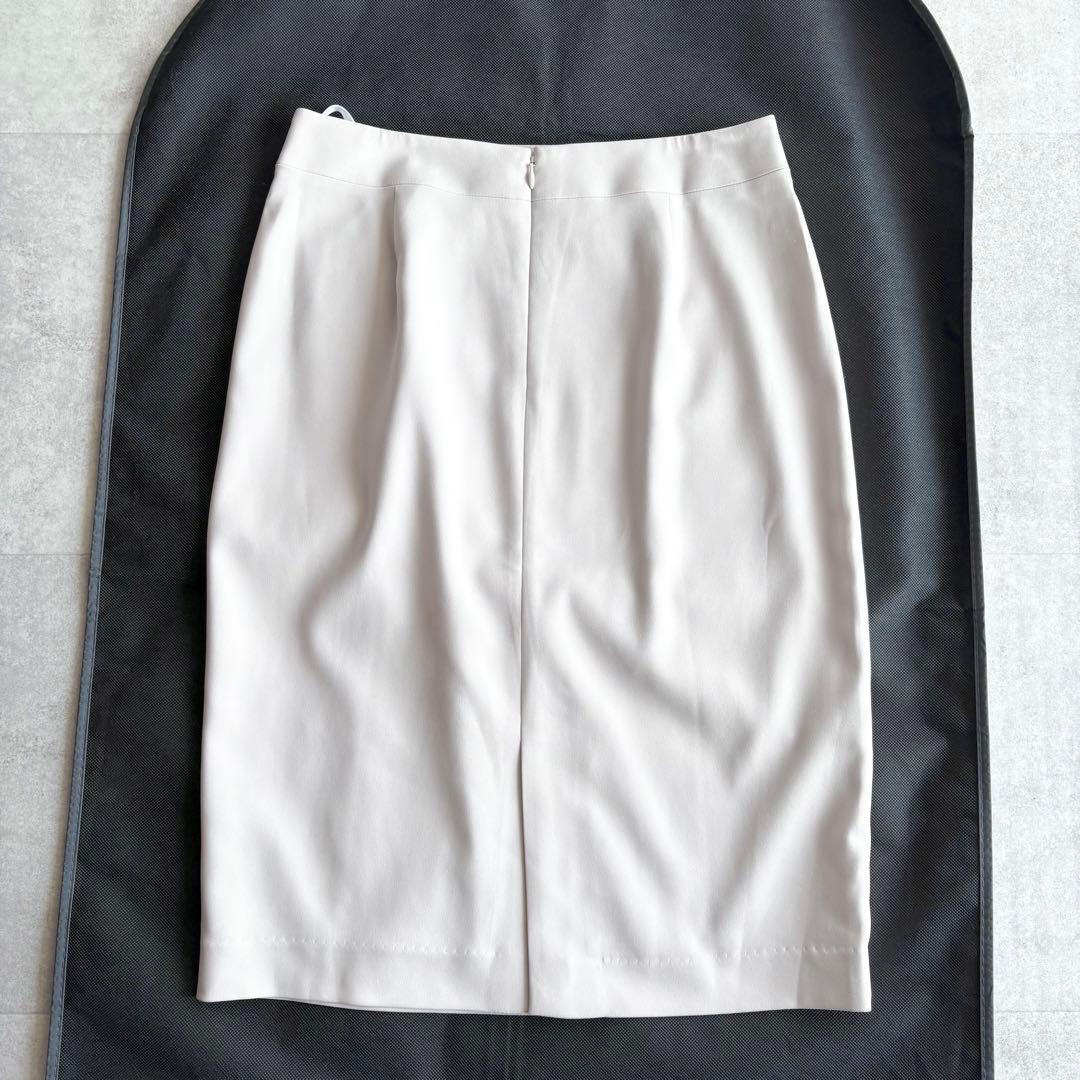 【未使用】クードシャンス カラーレスジャケット スカートスーツ グレージュ 38