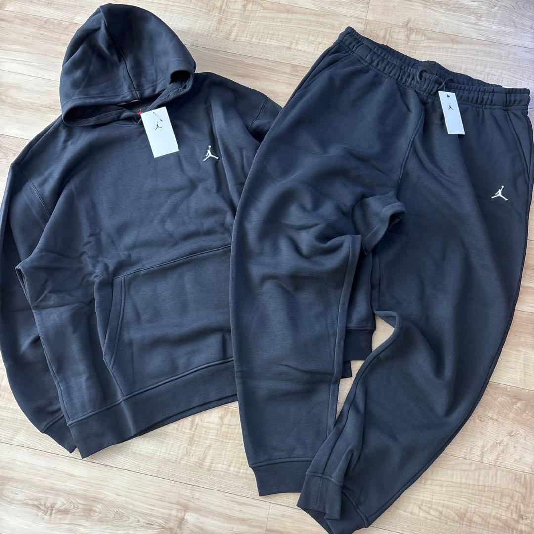 新品　ナイキ　ジョーダン　メンズ　スウェット　上下　ブラック　裏起毛　US S