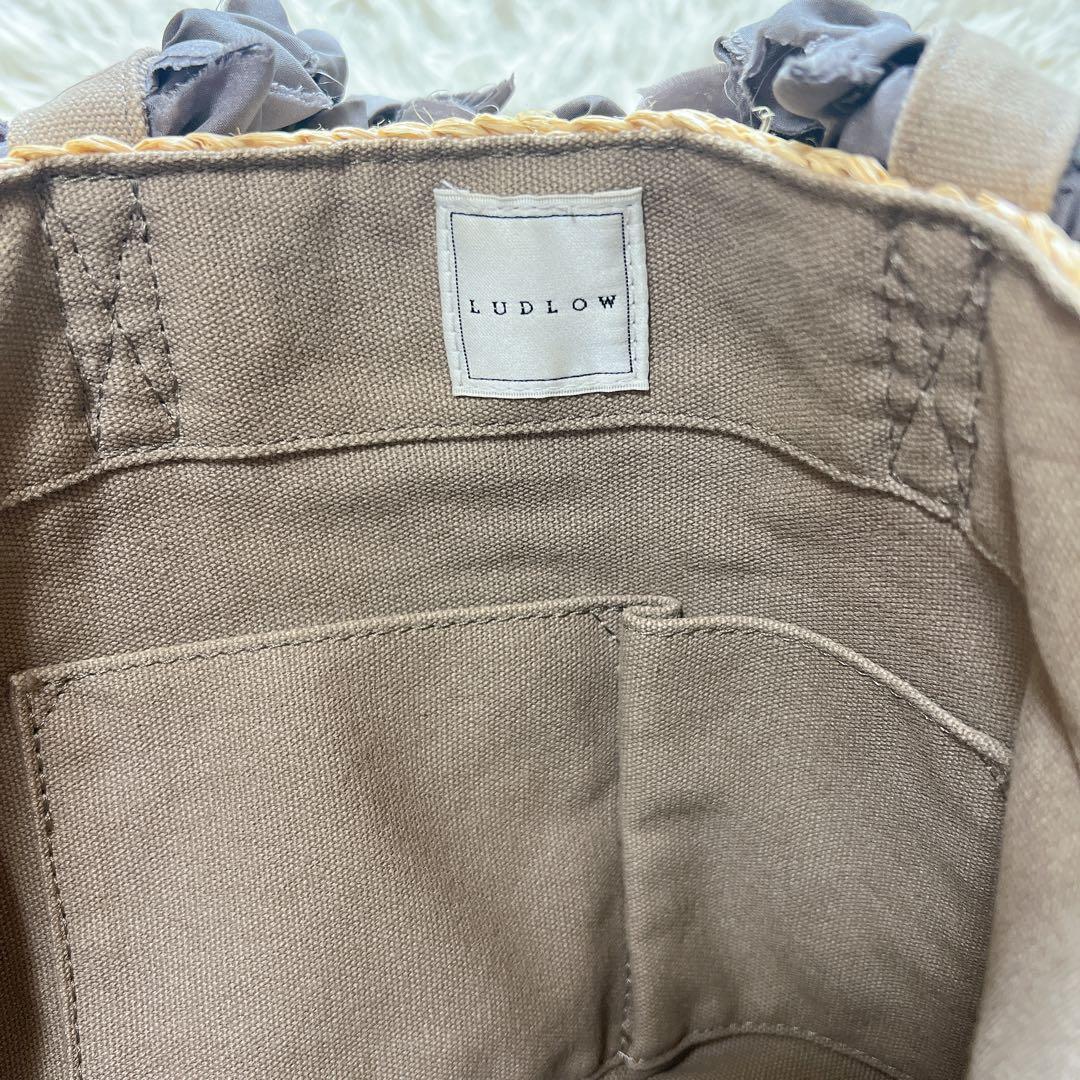 ラドロー　カゴバック　ストロー　ラフィア　グレープハンドル