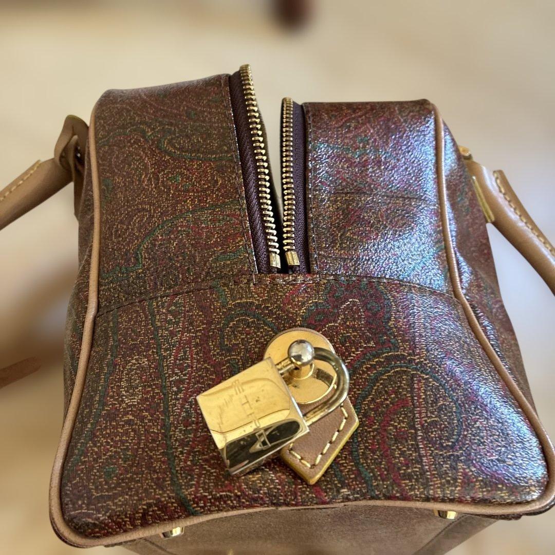 vurisho様エトロブラウン ハンドバッグ