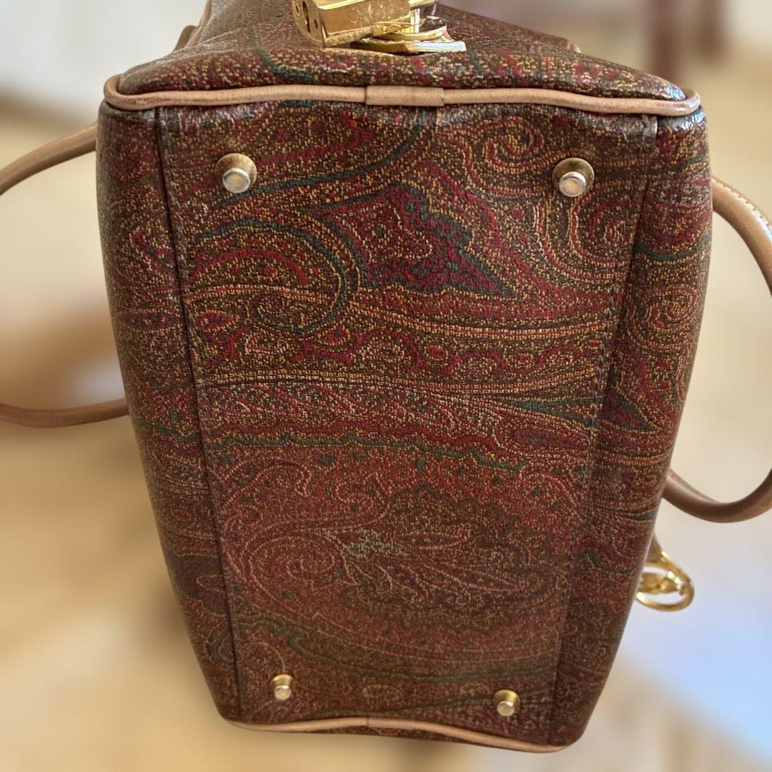 vurisho様エトロブラウン ハンドバッグ