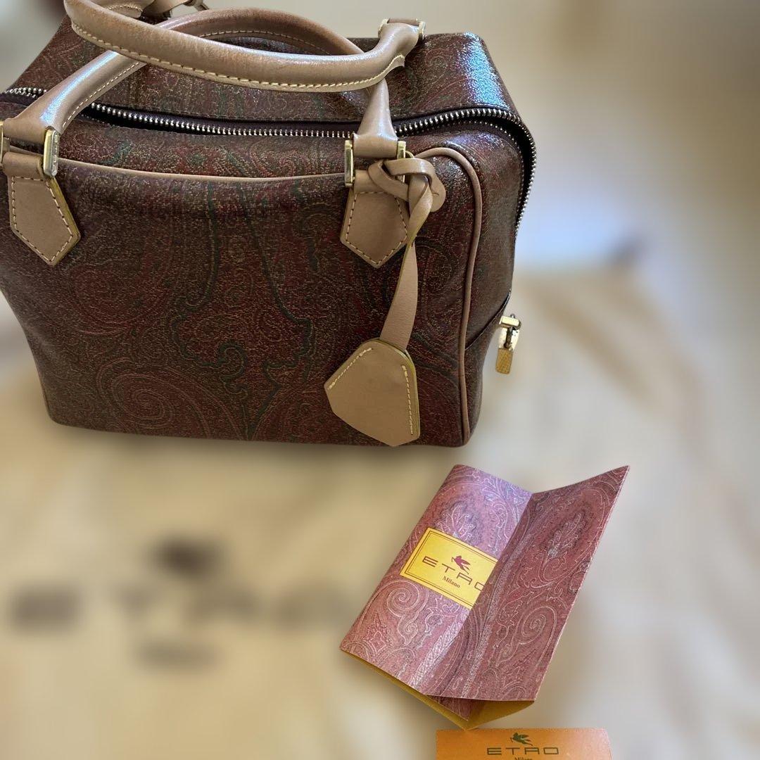 vurisho様エトロブラウン ハンドバッグ