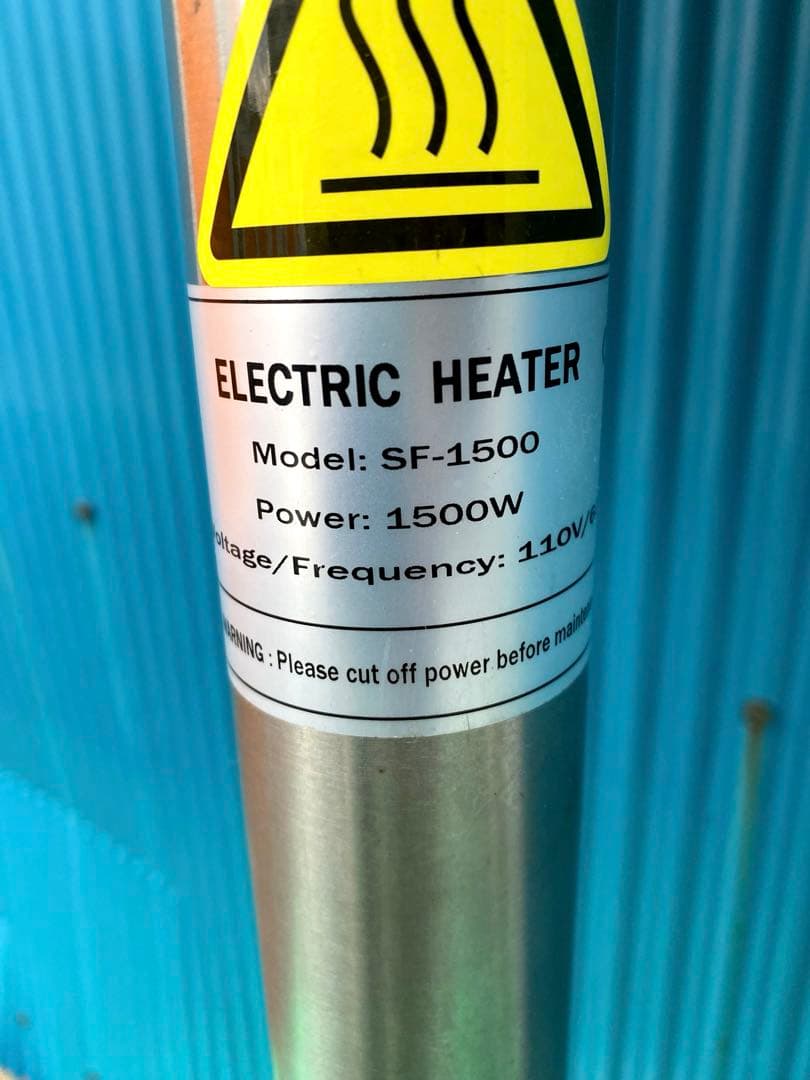 パラソルパティオヒーター(テーブル無タイプ)【UFO君】の電源は110Ｖ60HZ