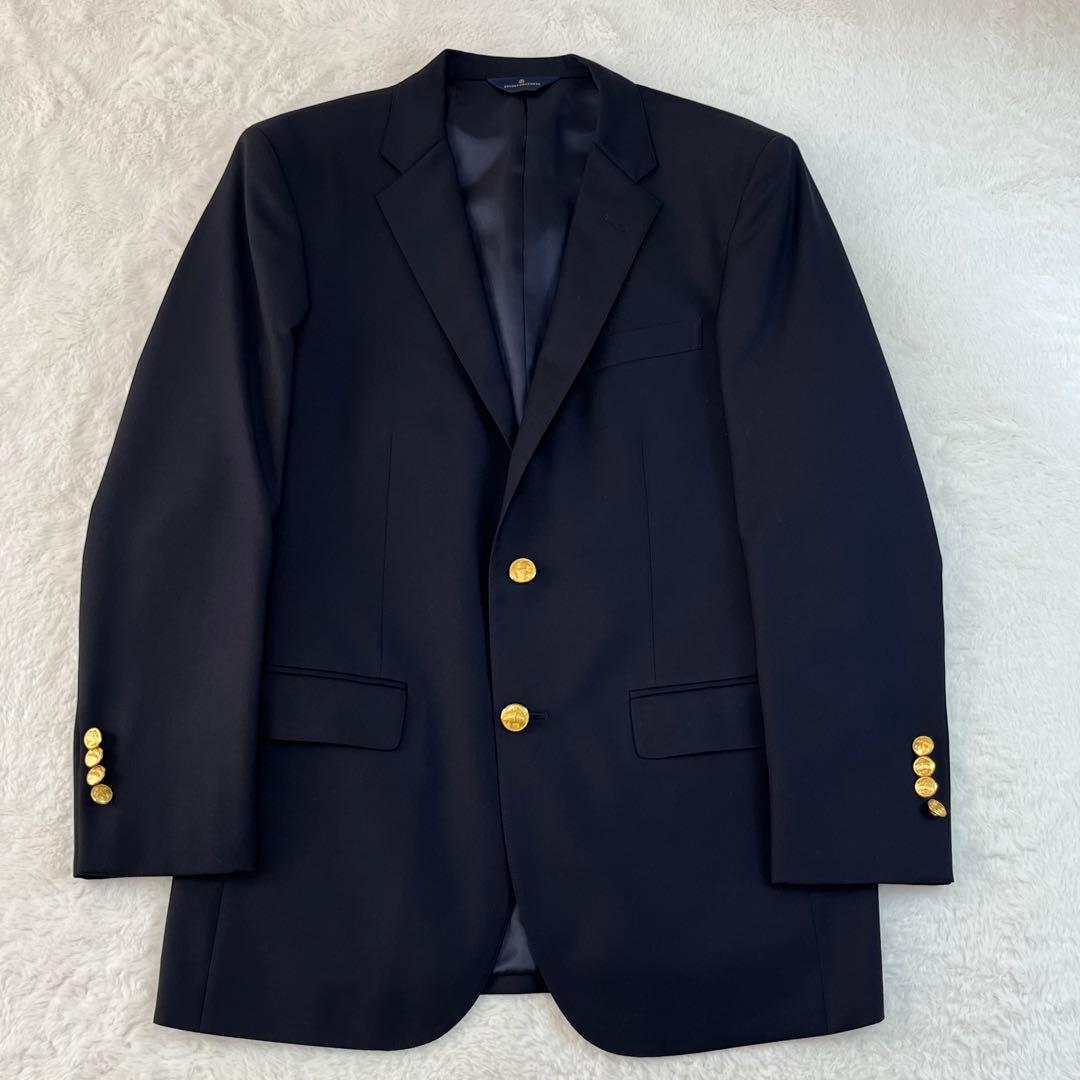 ブルックスブラザーズ　ジャケット　ブレザー　金ボタン　羊　紺ブレ　ウール