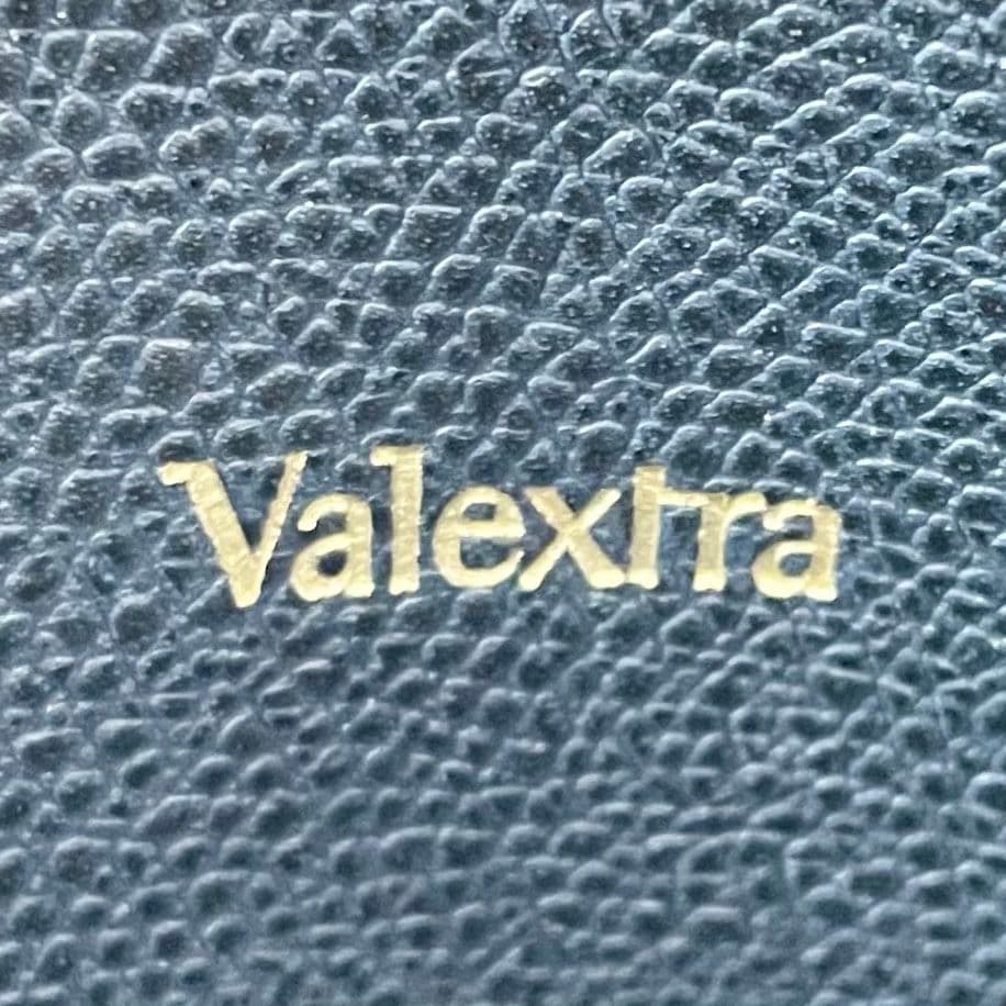 A4可 美品 VALEXTRA レザー マイロゴ 2WAY ショルダーバッグ 紺