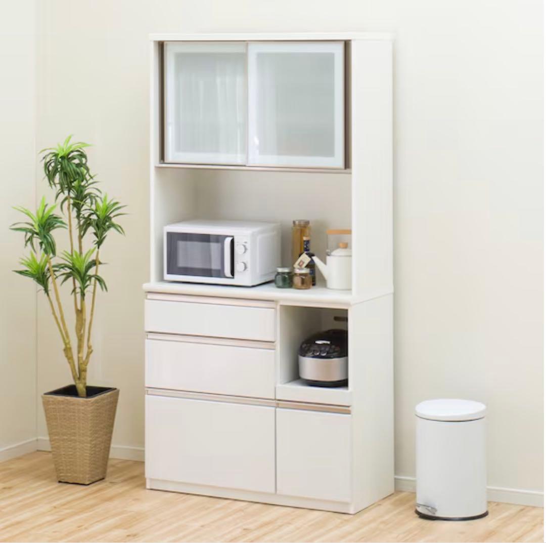 ニトリ キッチンボード アルミナ2 100KB WH