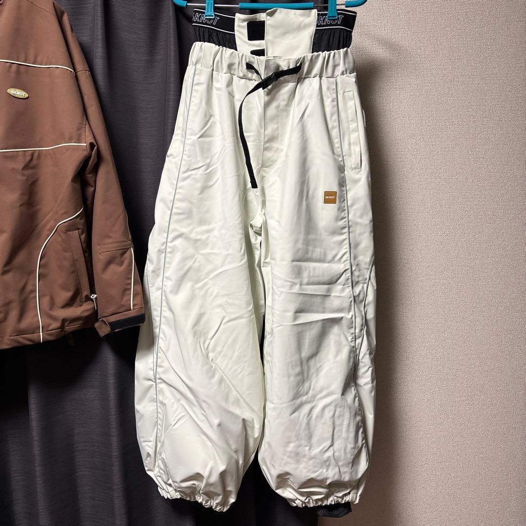 6KNOT スノボー　ウェア　パンツ　ホワイト　Mサイズ