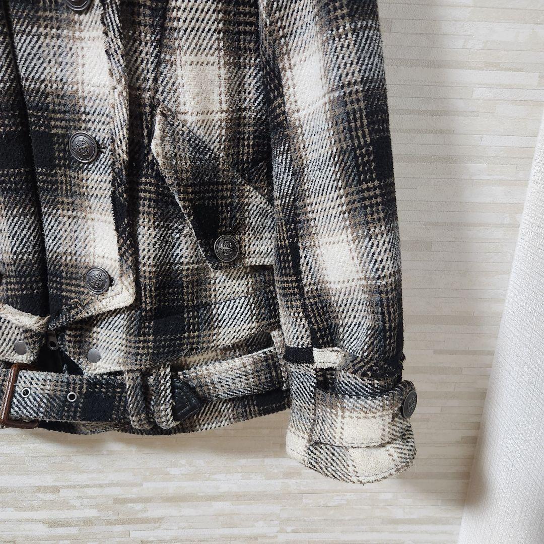 y2k PPFM ナポレオンジャケット チェック柄