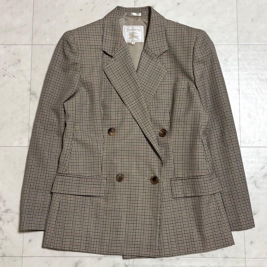 バーバリーズ セットアップ ジャケット スカート ウール100% チェック