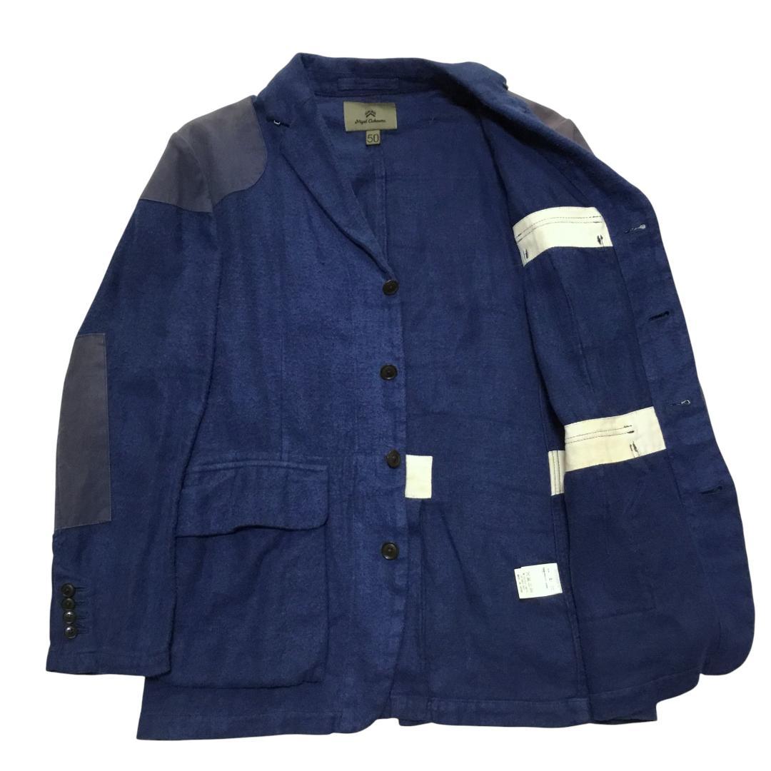 ナイジェルケーボン マロリージャケット 50 インディゴ染め 肉厚リネンコットン