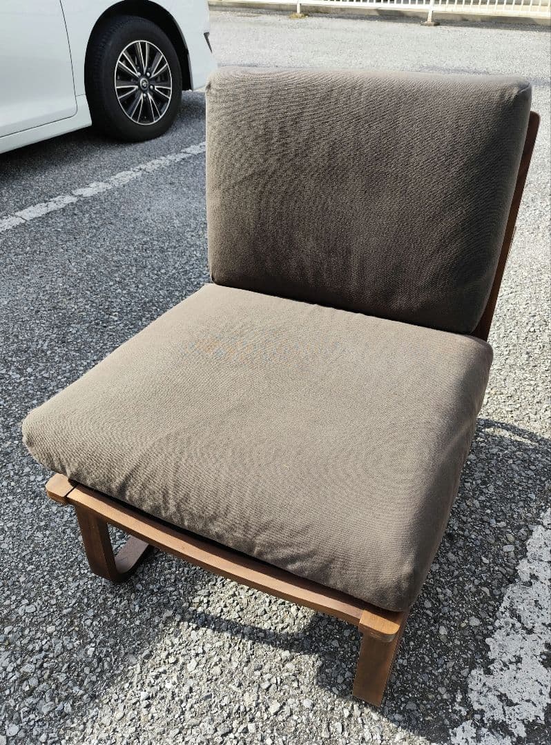 無印良品 MUJI オーク材 リビングでもダイニングでもつかえるソファチェア①