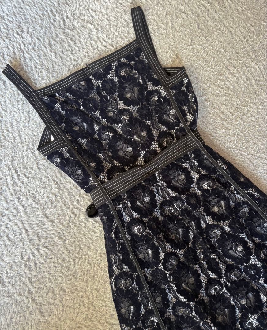 TORY BURCH ベロアレース リボンドレス