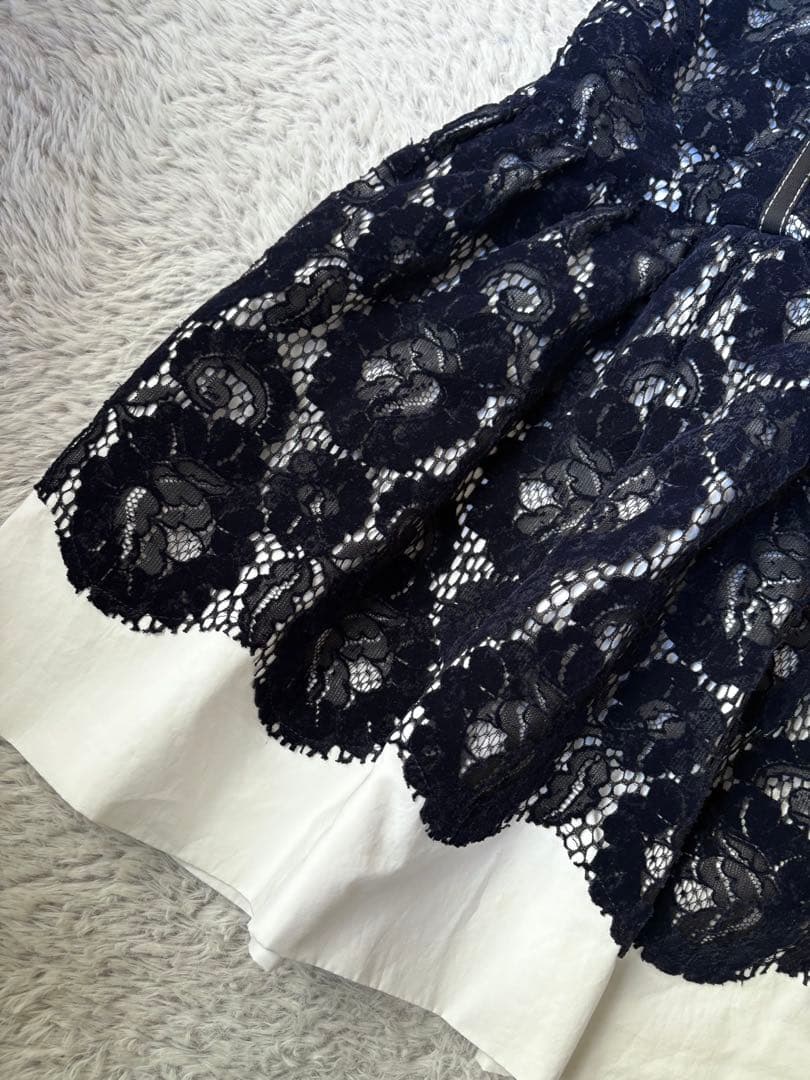 TORY BURCH ベロアレース リボンドレス