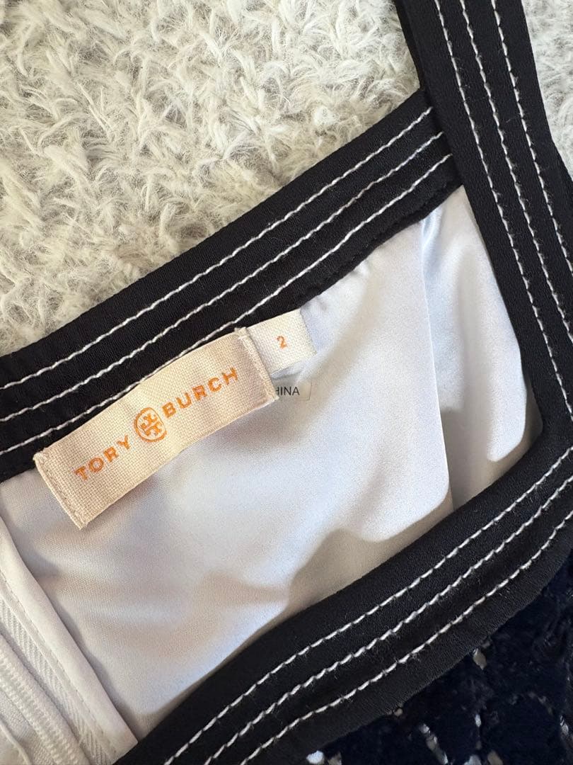 TORY BURCH ベロアレース リボンドレス