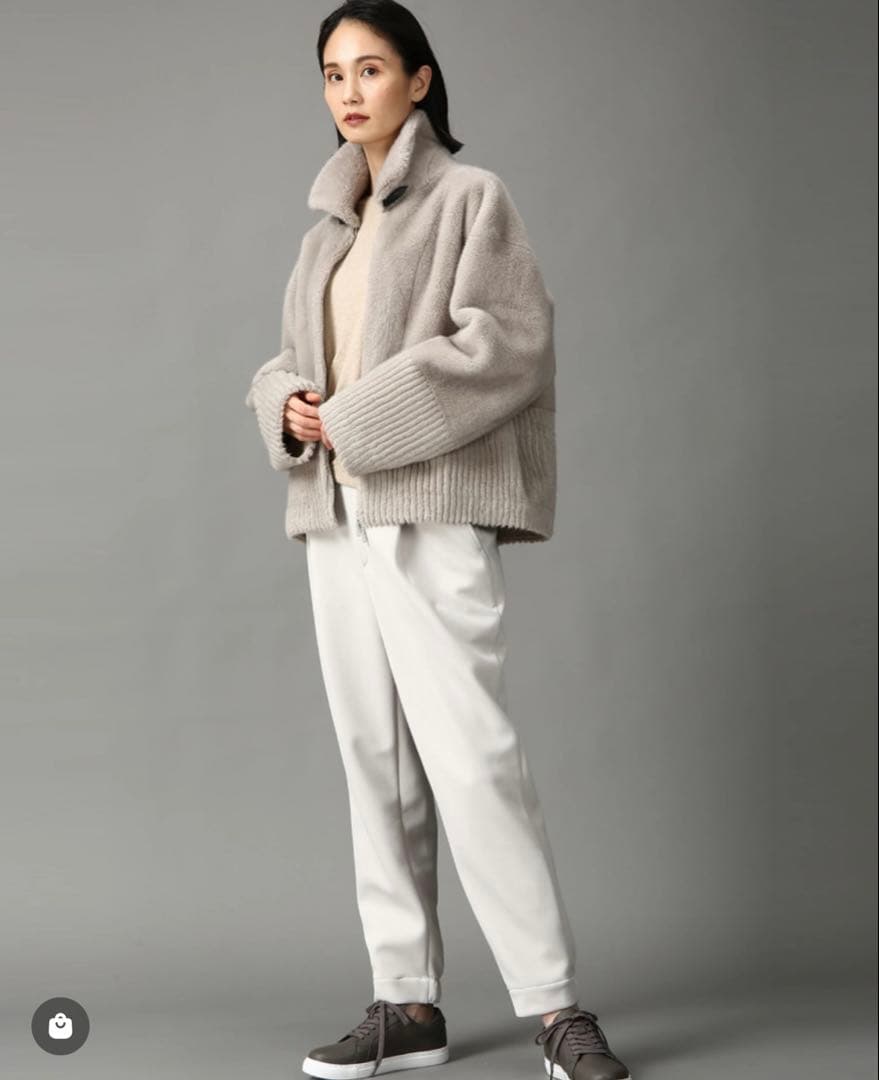 【新品タグ付き】モラビトプルミエ　フェイクファーコート　未使用　雑誌エクラ掲載