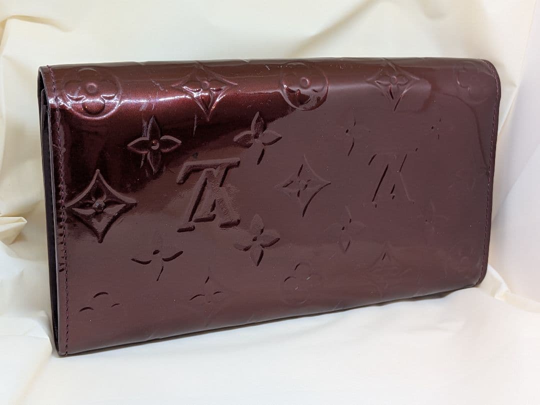 ルイヴィトン ヴェルニ 長財布 ボルドーLOUIS VUITTON モノグラム
