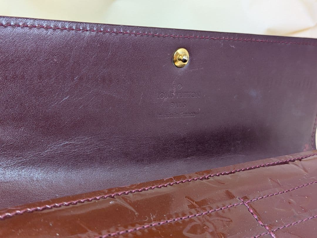 ルイヴィトン ヴェルニ 長財布 ボルドーLOUIS VUITTON モノグラム