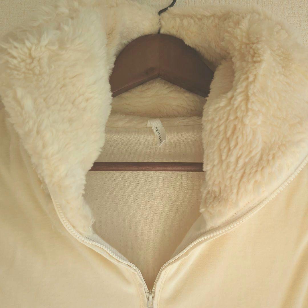 ♡ステラ 　フェイクファー中綿ベスト　ベロア切り替え