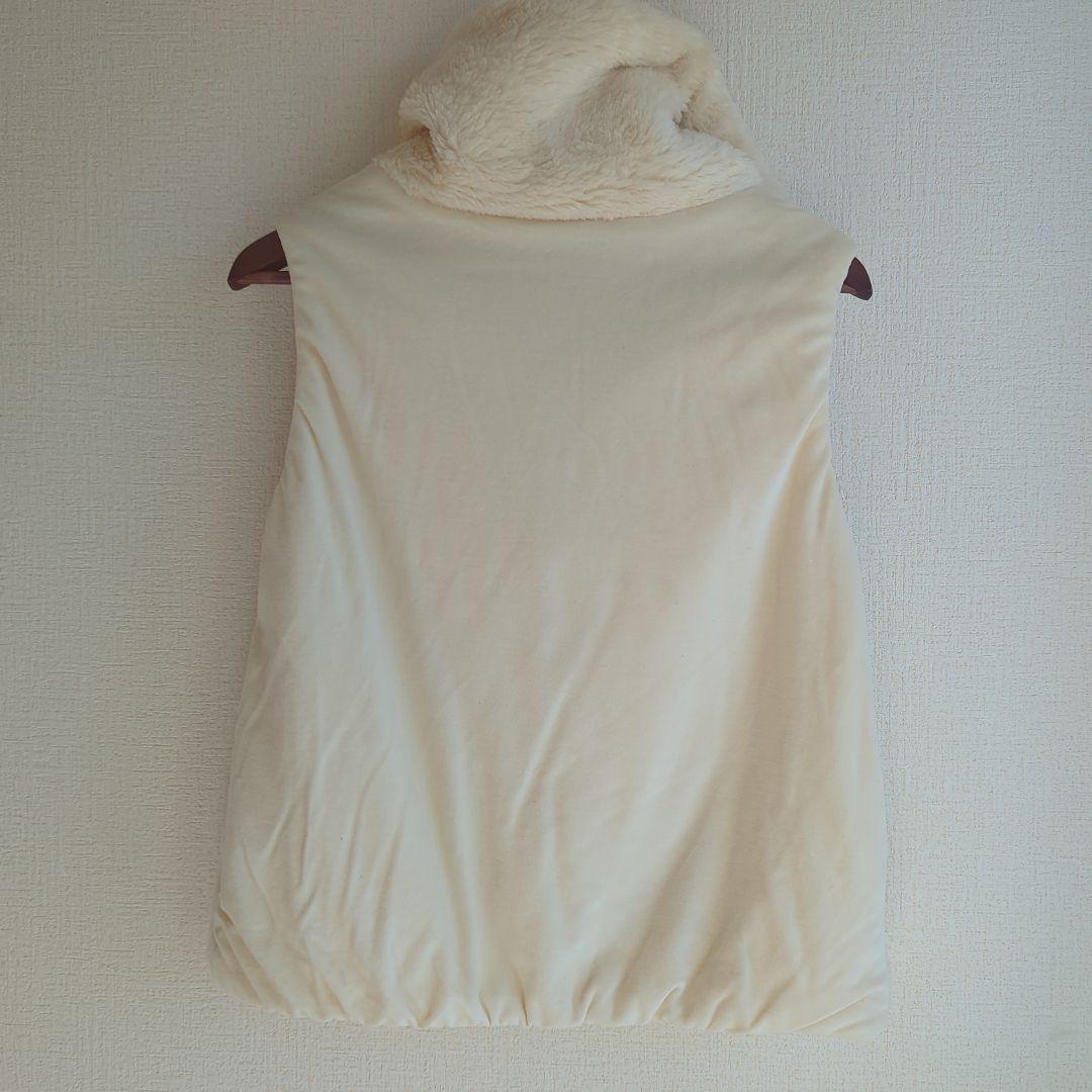 ♡ステラ 　フェイクファー中綿ベスト　ベロア切り替え