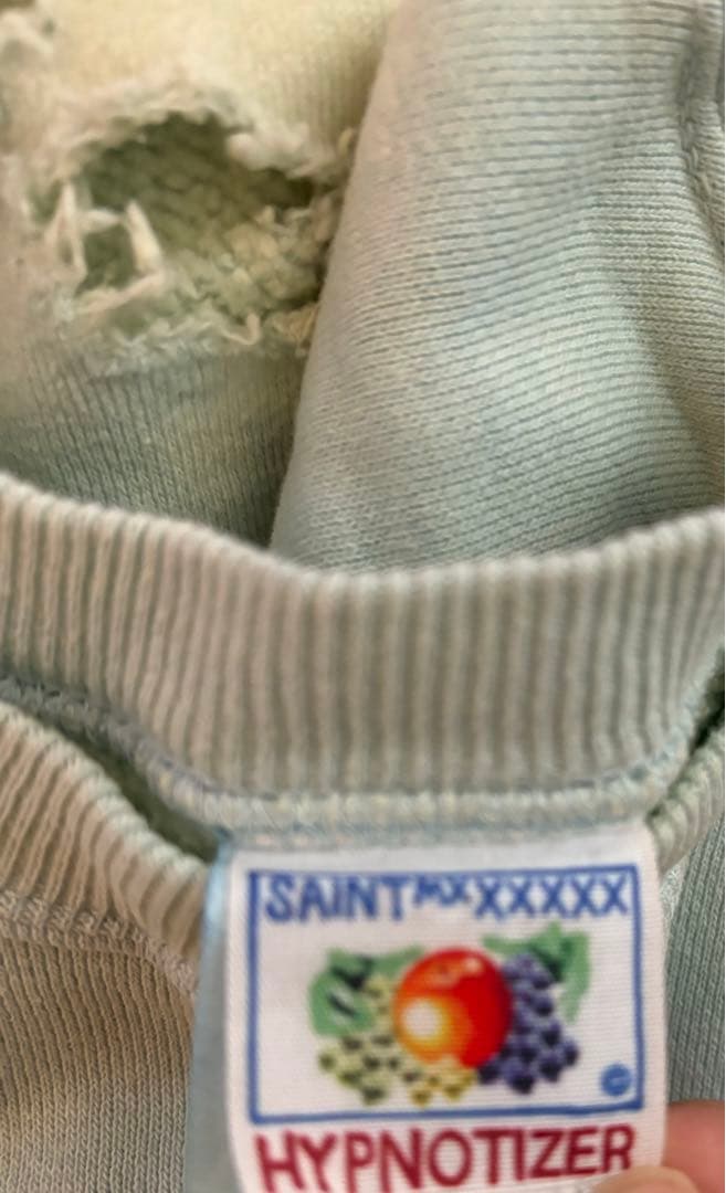 SAINT Mxxxxxx人気デザインスウェット M ライトブルー