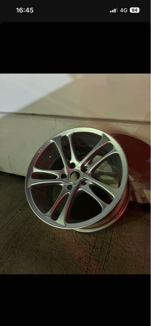 17インチ9J+45 2本 アルミホイール 純正流用ドリケツ