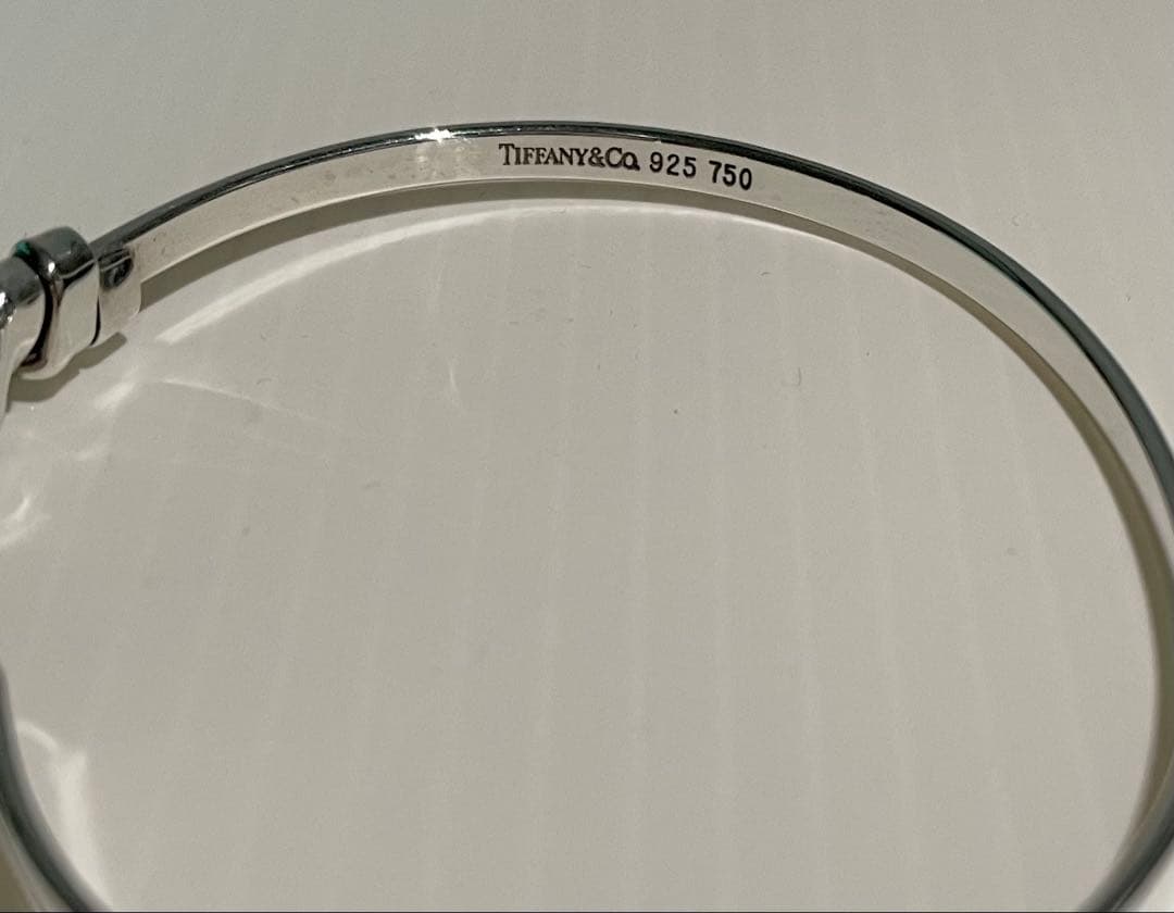 【Tiffany & Co. 】フック&アイ バングル シルバー K18 コンビ