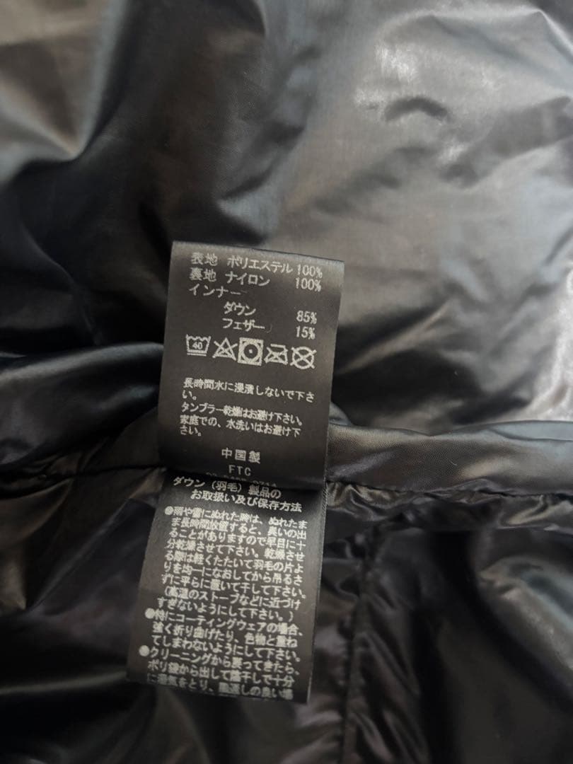 FTC ブラック ダウンジャケット Mサイズ