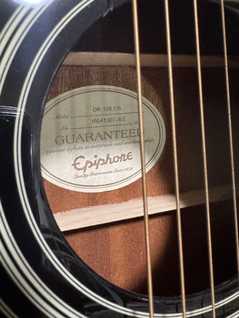 Epiphone アコースティックギター DR-100 EB ブラック
