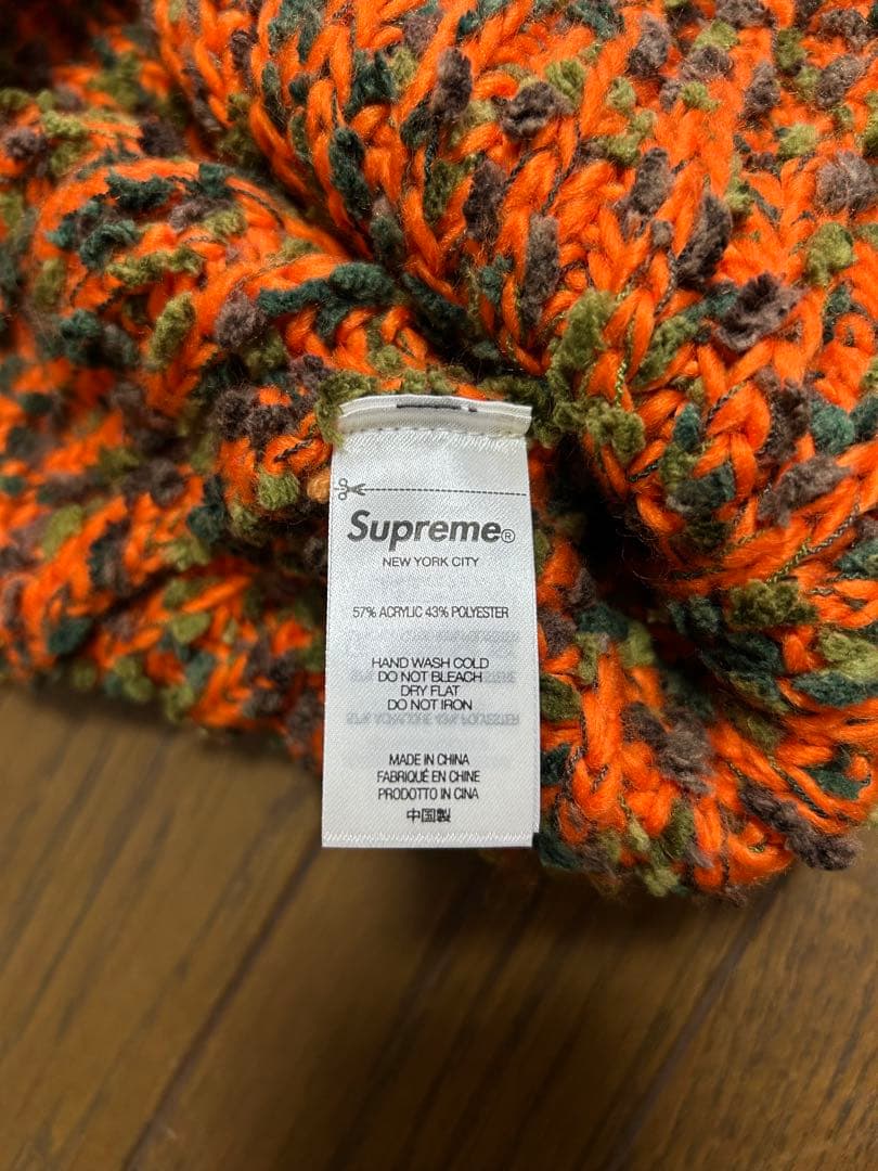 Supreme Chenille Beanie Orange ビーニー　橙色