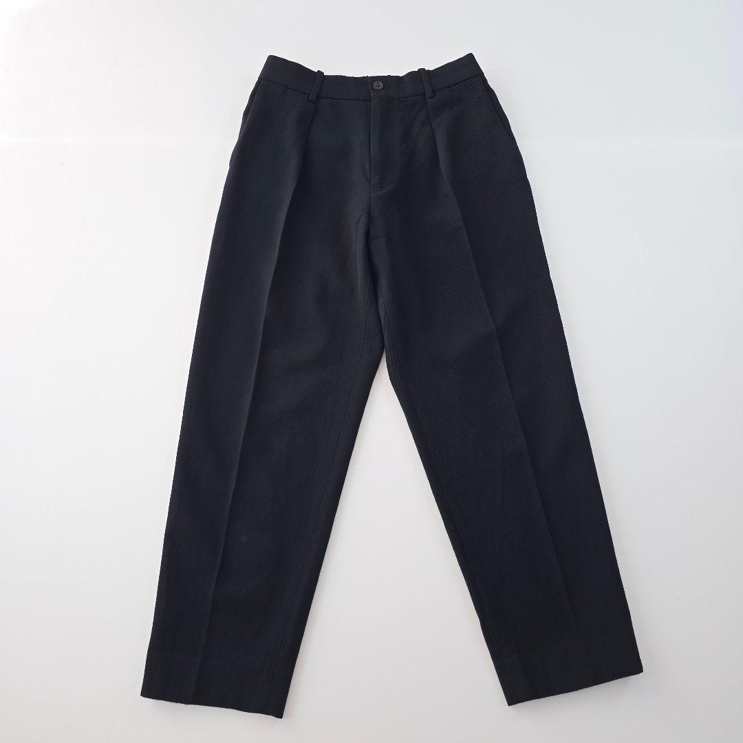 超高級★マーカーウェア　ウール　テーパードフロント　ペグトップ　S　3.8万　黒
