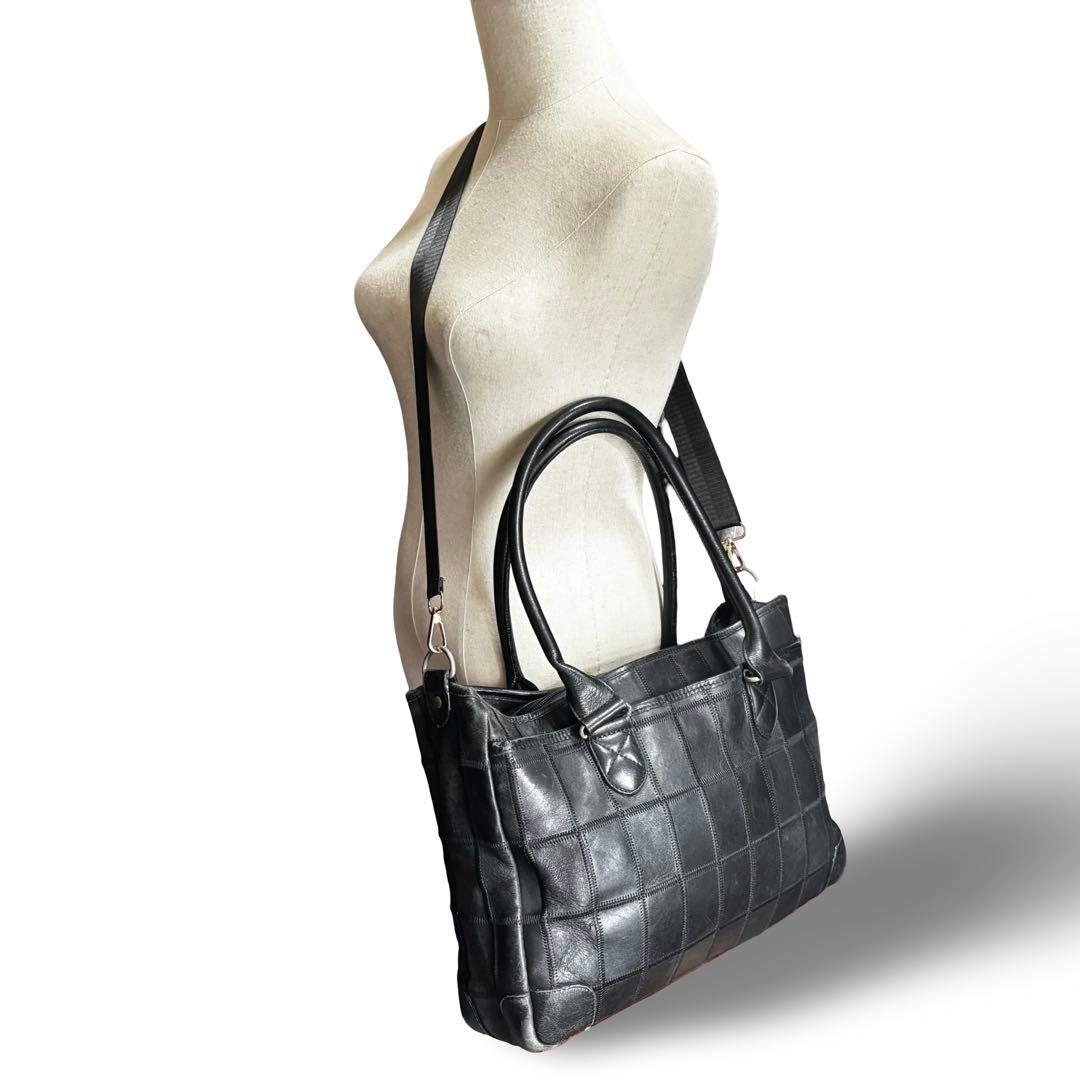 【ヴィンテージ】トライオン　2way ビジネスバッグ　ショルダー　トート　黒