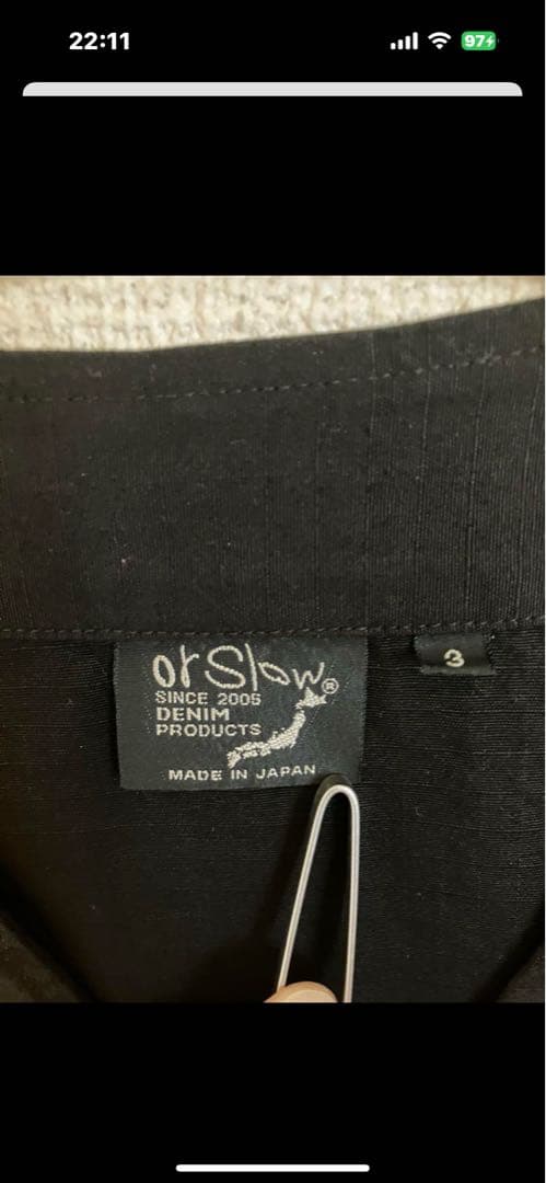 sinオアスロウ orslow ノーカラージャケット