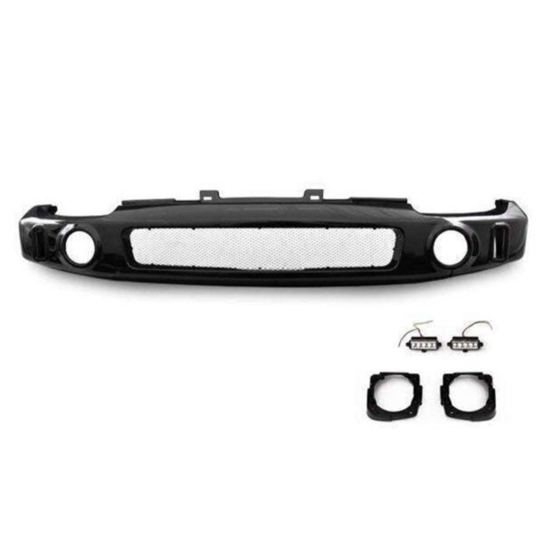 週末セール ！ JB23 ジムニー フロント バンパー LED付き メッシュ