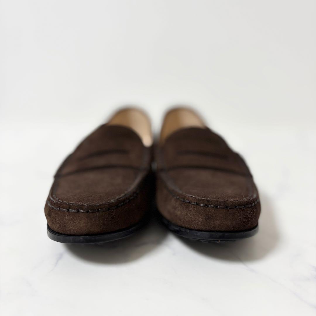 TOD'S トッズ 36.5 ローファー 革靴 スエード ブラウン