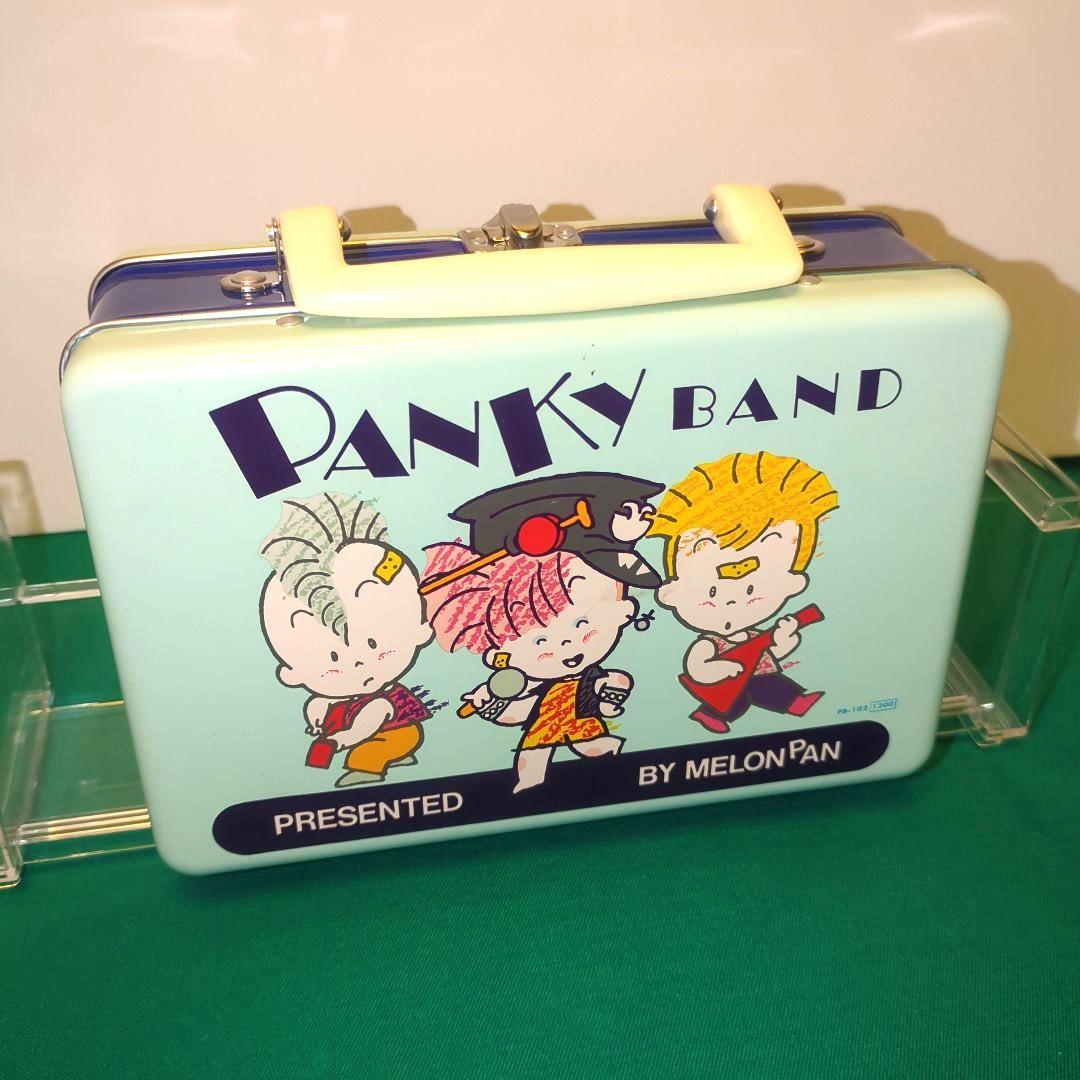 昭和レトロ　珍品水色　1980年代　可愛いファンシー缶 PANKY BAND
