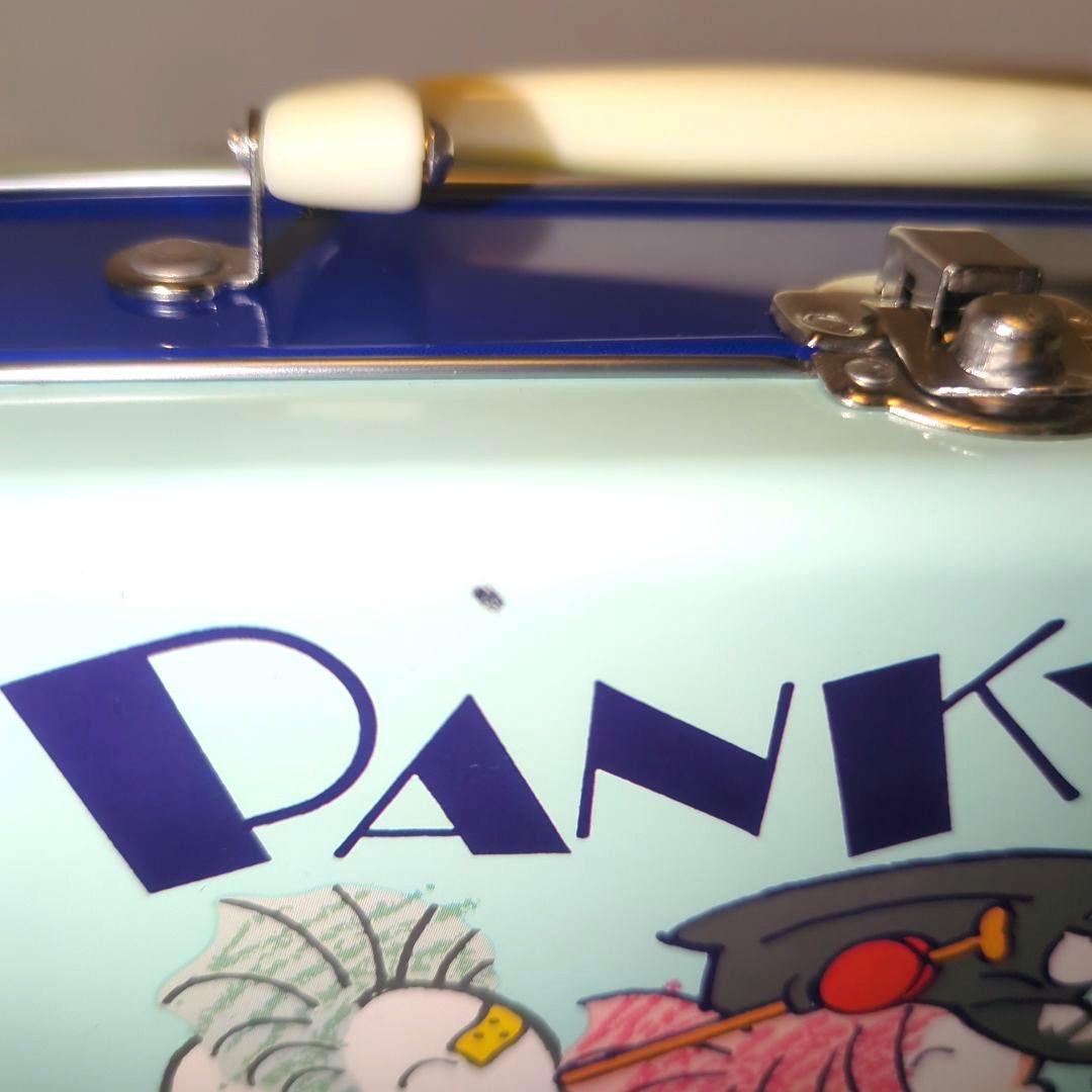 昭和レトロ　珍品水色　1980年代　可愛いファンシー缶 PANKY BAND