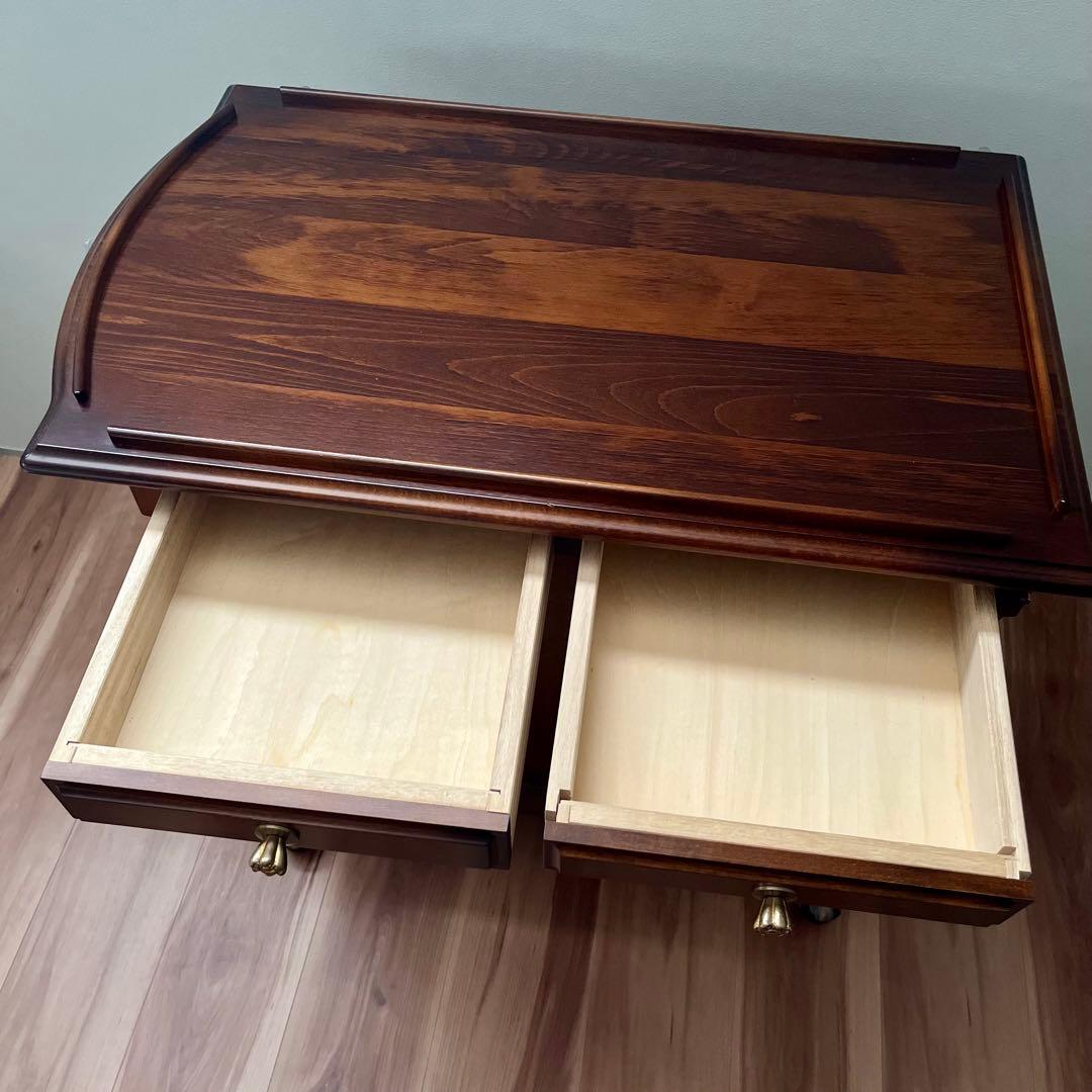 カリモク家具 アンティーク キッチンワゴン 引き出し付