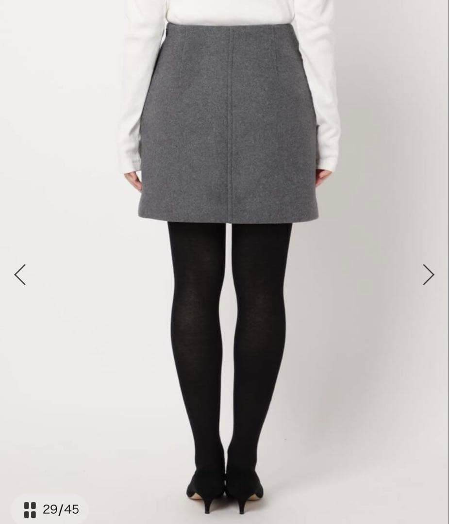 新品　スピックアンドスパン　メルトンA ラインミニスカート