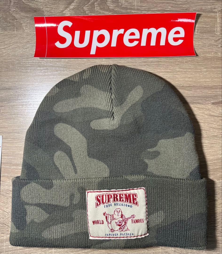 帽子 Supreme truereligion beanie camo