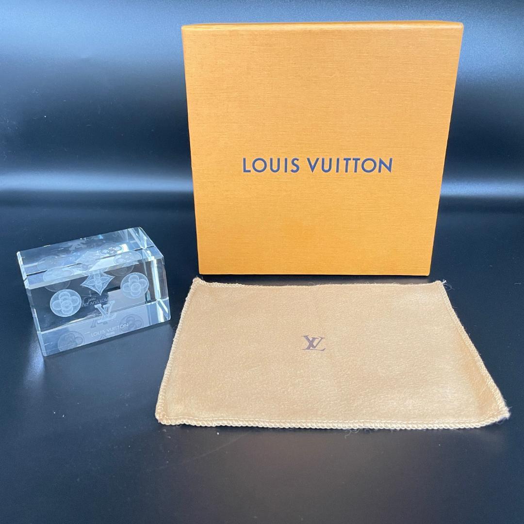 LOUIS VUITTON ヴィトン クリスタル ペーパーウェイト モノグラム