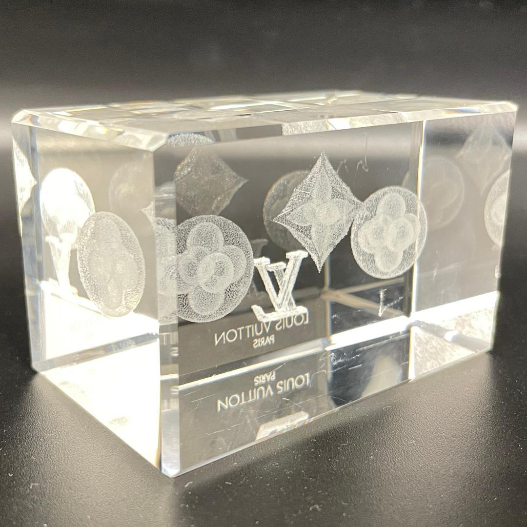 LOUIS VUITTON ヴィトン クリスタル ペーパーウェイト モノグラム