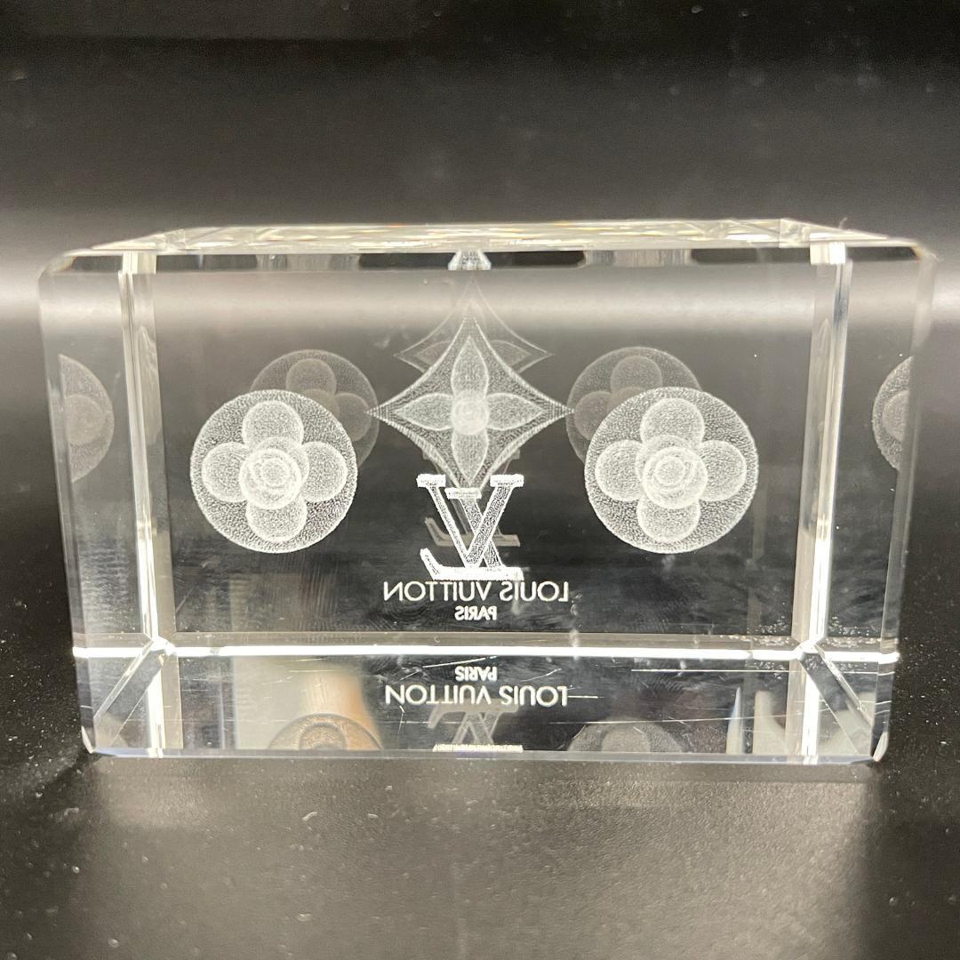 LOUIS VUITTON ヴィトン クリスタル ペーパーウェイト モノグラム