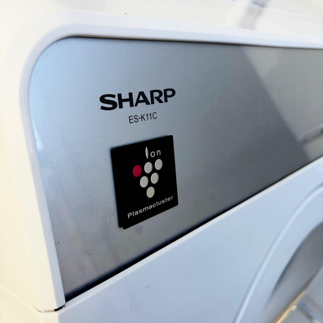 60運搬取付無料！クリスタルホワイト純正SHARPドラム洗濯乾燥機！完動品超美品