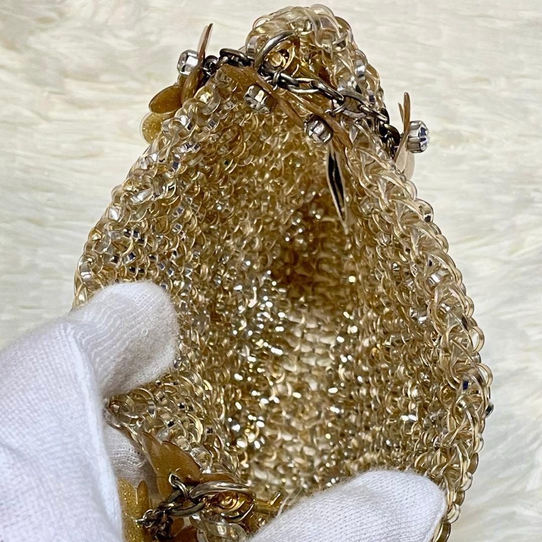 ANTEPRIMA アンテプリマ ワイヤーバッグ フラワー チェーン ゴールド